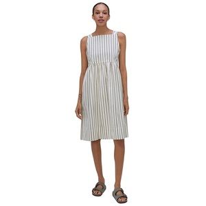 EVERLANE The Seersucker Midi Dress